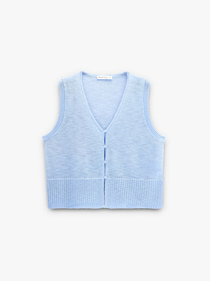Mesh Waistcoat With Buttons