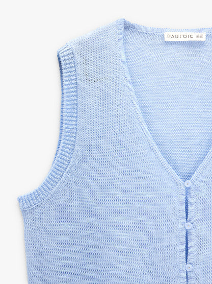 Mesh Waistcoat With Buttons