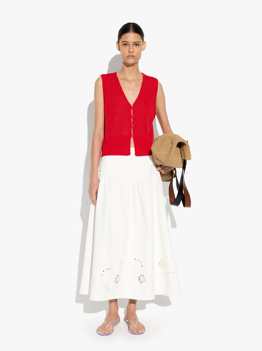 Mesh Waistcoat With Buttons