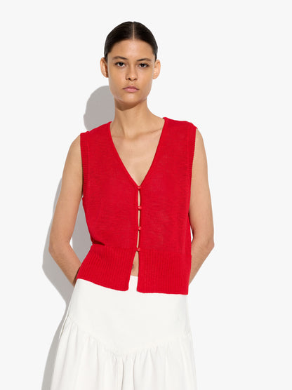 Mesh Waistcoat With Buttons