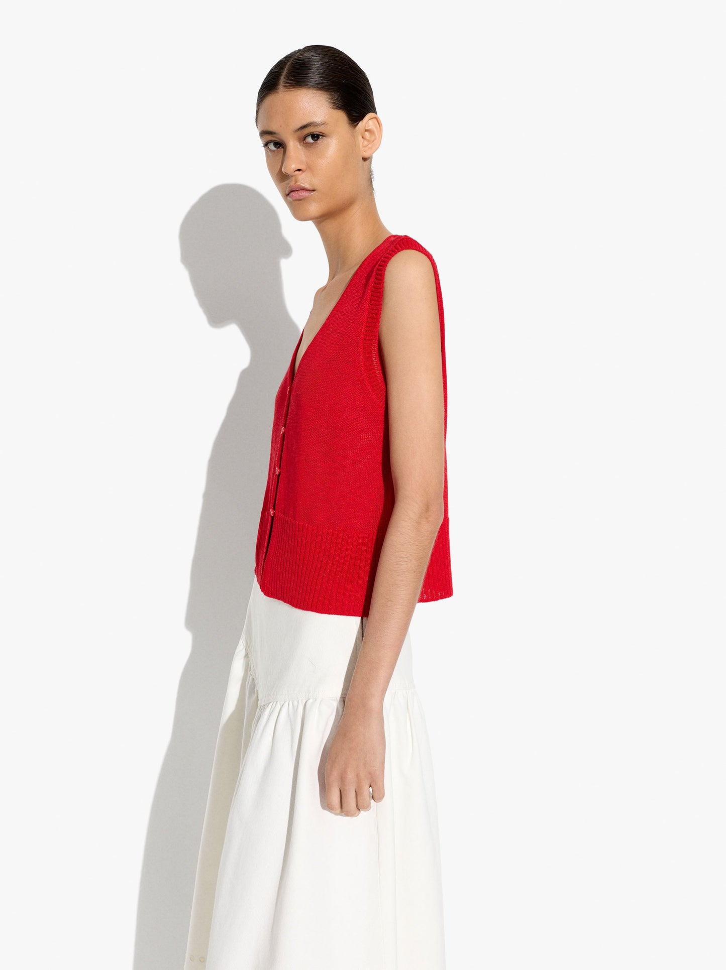 Mesh Waistcoat With Buttons