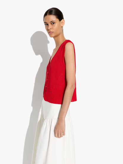 Mesh Waistcoat With Buttons