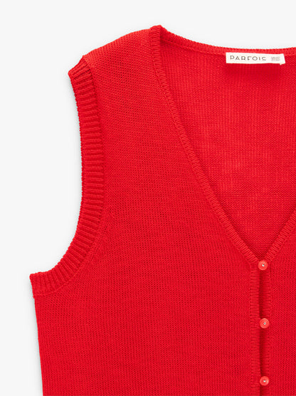 Mesh Waistcoat With Buttons