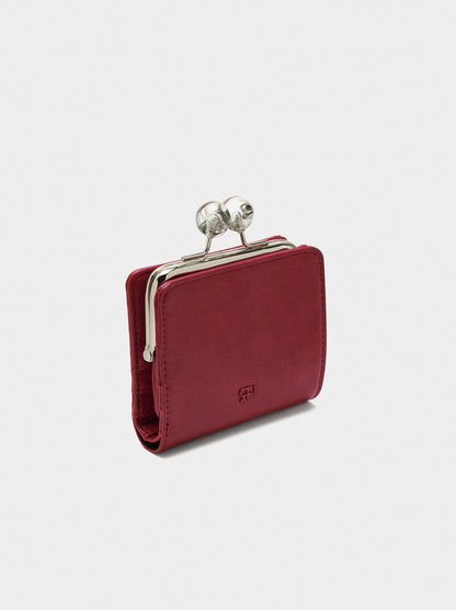 Wallet With Studs And Kiss-Lock Closure