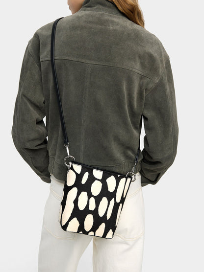 Animal Print Leather Crossbody Bag