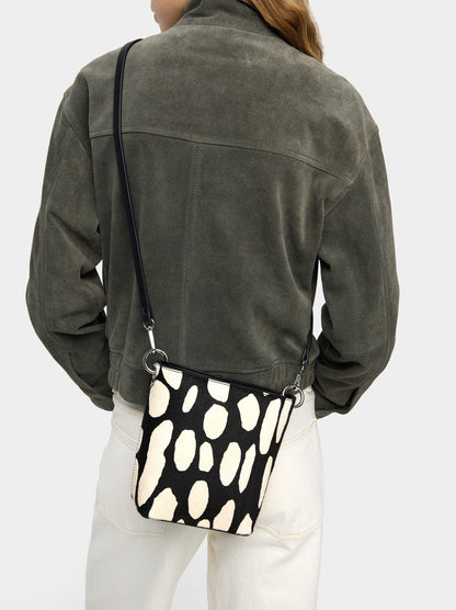 Animal Print Leather Crossbody Bag