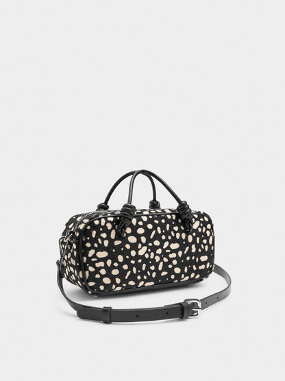 Tote Bag In Animal Printed Leather