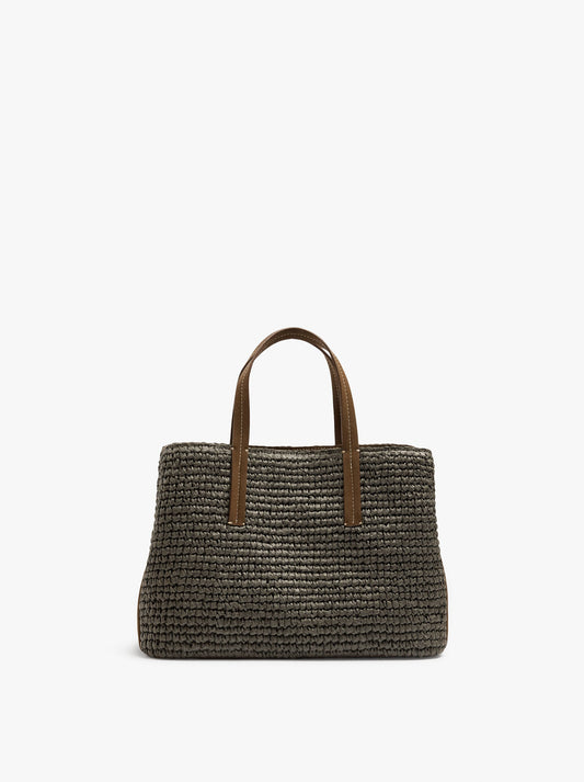 Tote Bag Paper Straw With Crossbody