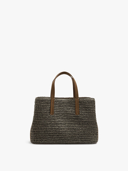 Tote Bag Paper Straw With Crossbody