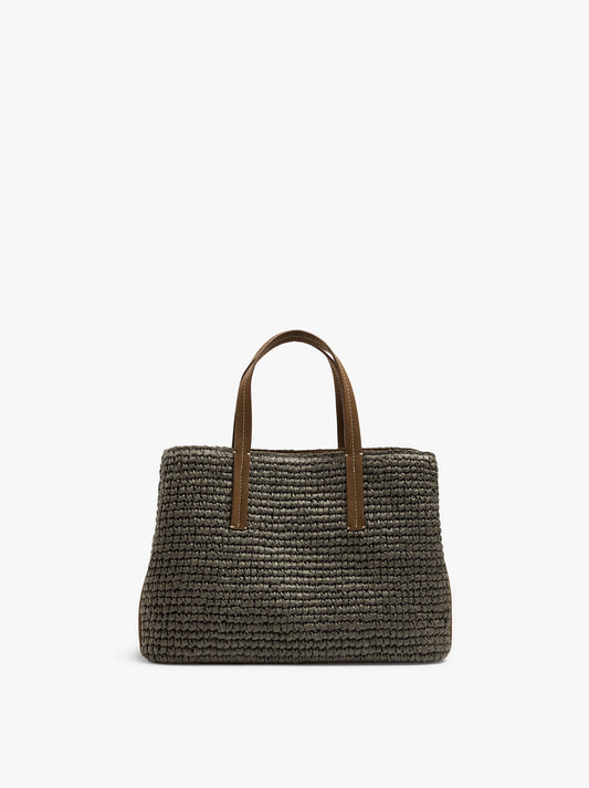 Tote Bag Paper Straw With Crossbody