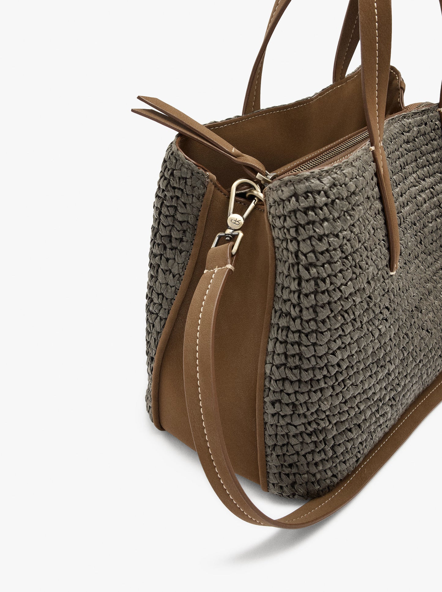 Tote Bag Paper Straw With Crossbody