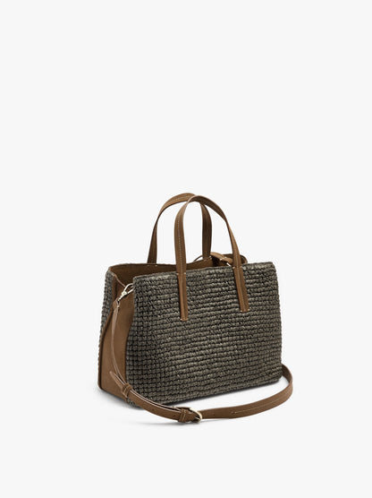Tote Bag Paper Straw With Crossbody