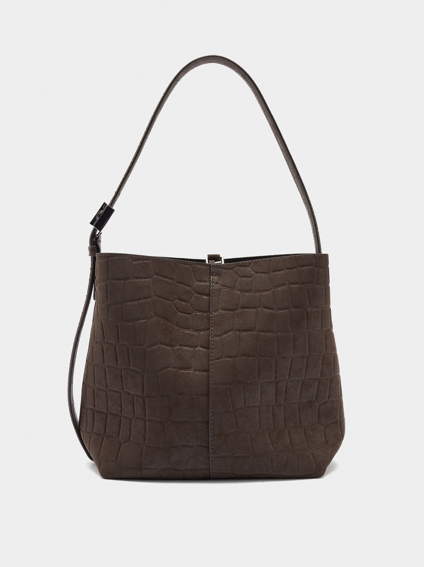 Shoulder Bag With Animal Embossing