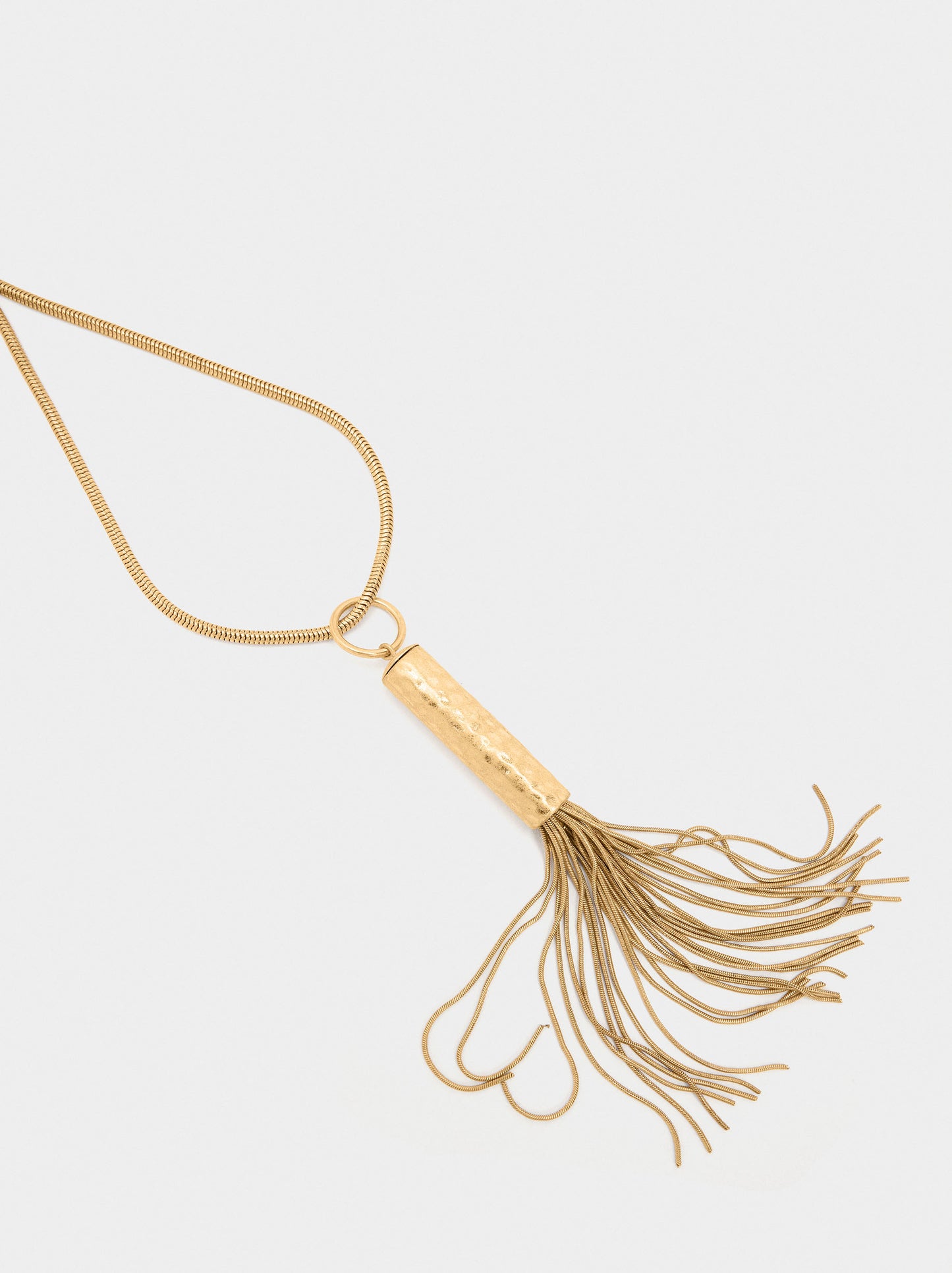 Necklace Pendant With Metallic Fringes