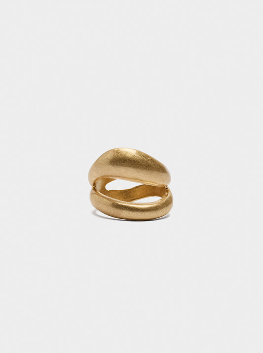 Double Ring With Wave