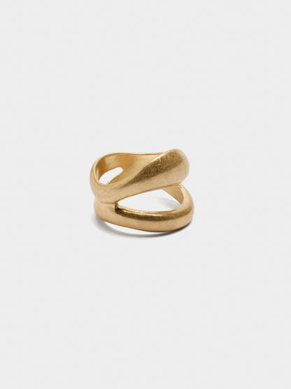 Double Ring With Wave
