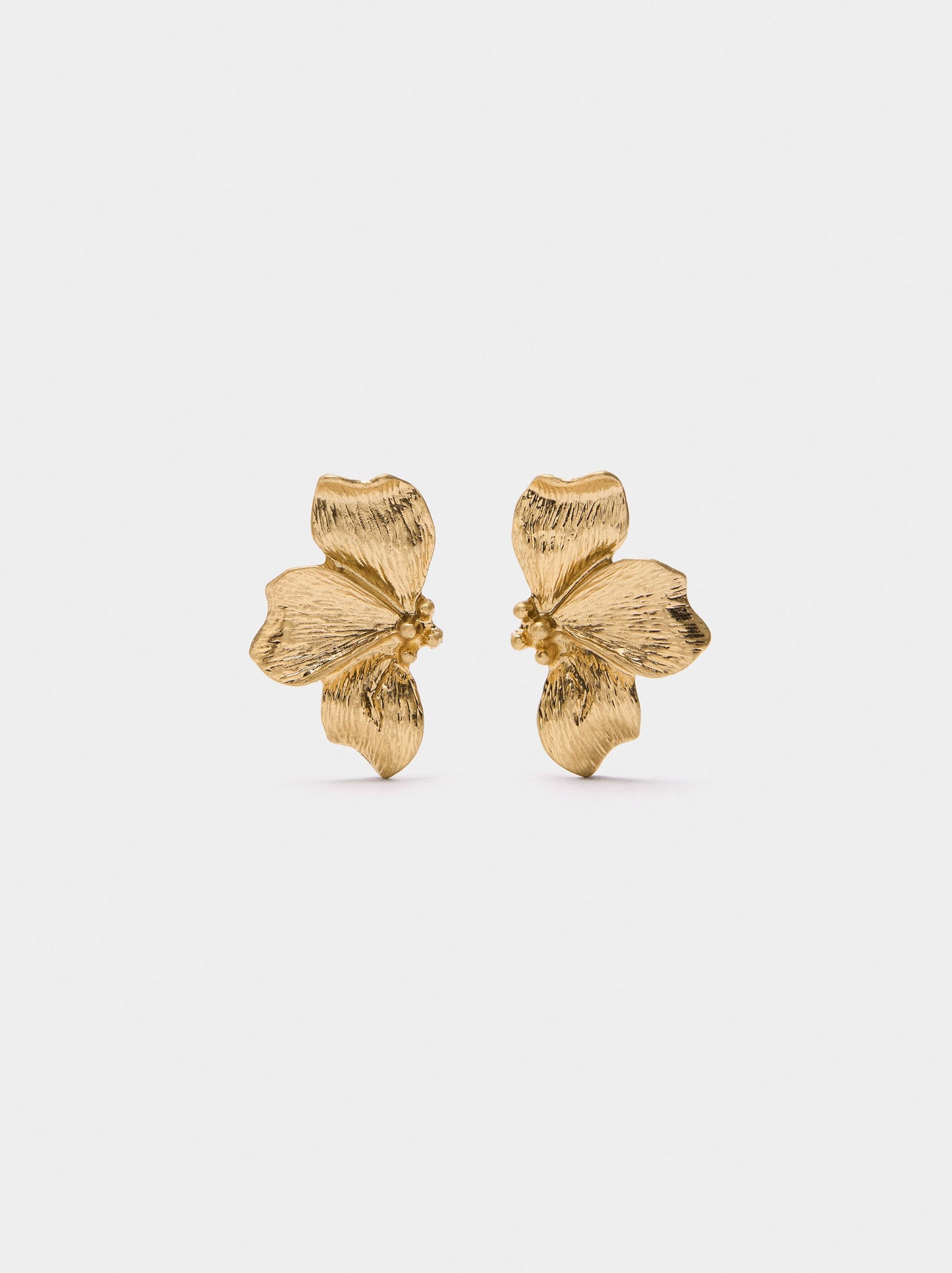 Striped Half-Flower Earrings