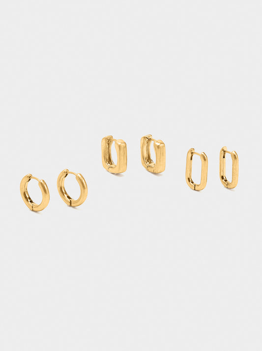 Set Of Basic Hoop Earrings