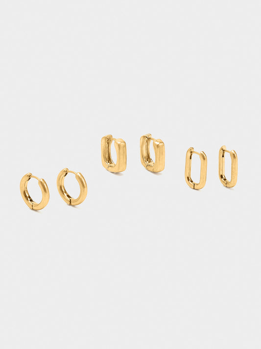 Set Of Basic Hoop Earrings