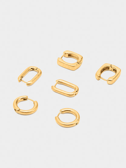 Set Of Basic Hoop Earrings