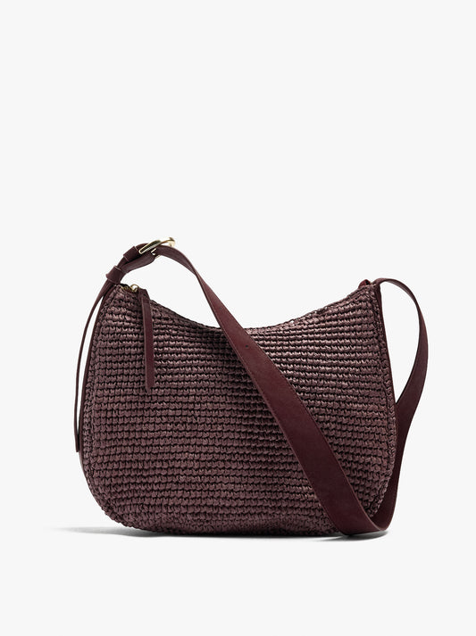 Crossbody Bag With Paper Straw Effect