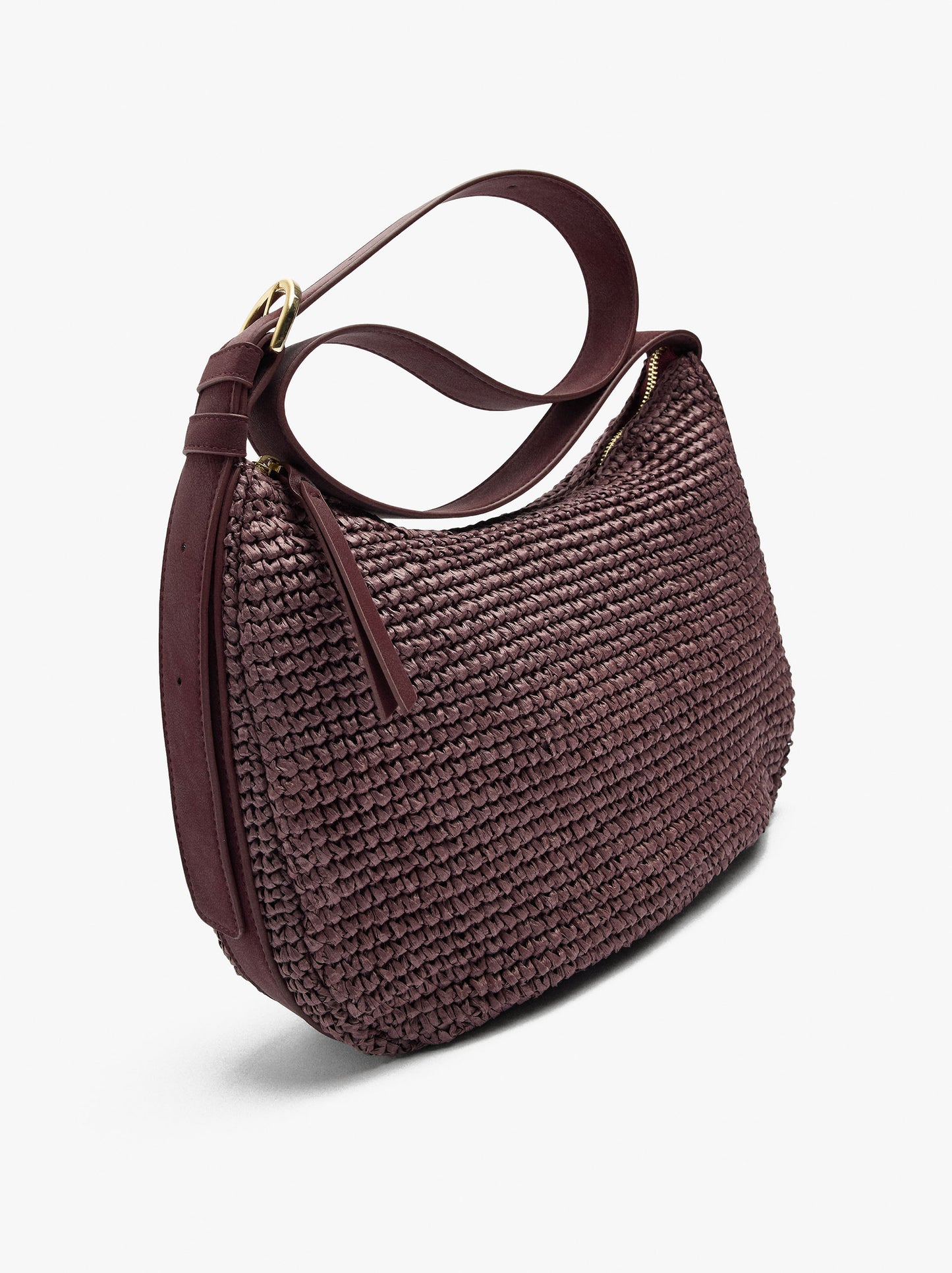 Crossbody Bag With Paper Straw Effect
