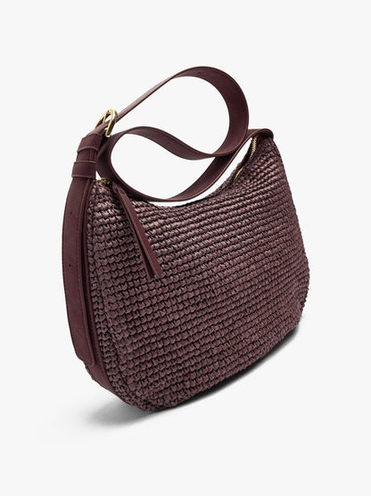 Crossbody Bag With Paper Straw Effect