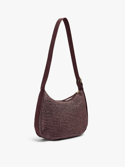 Crossbody Bag With Paper Straw Effect