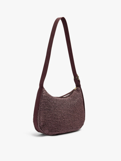 Crossbody Bag With Paper Straw Effect