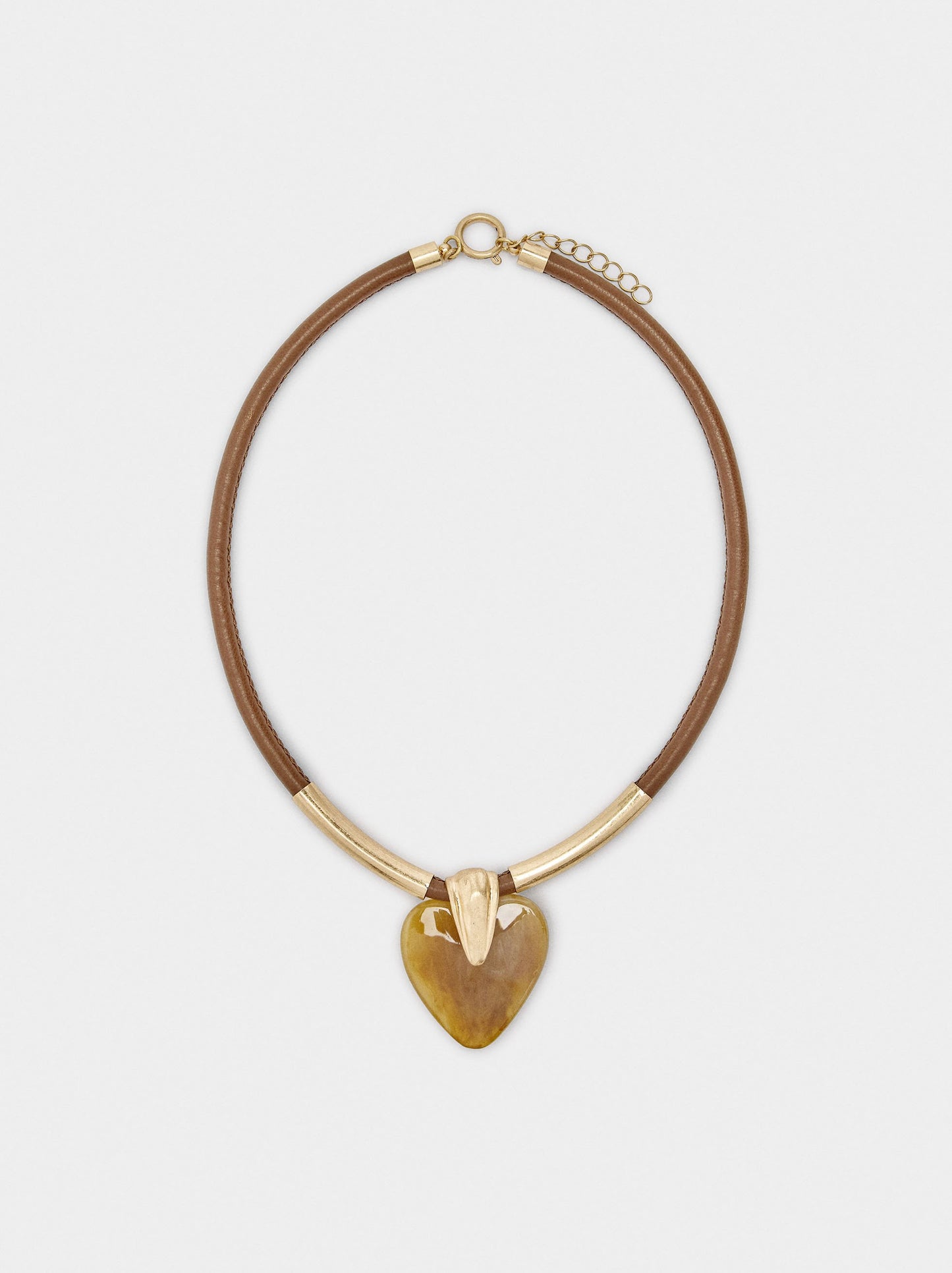 Cord Necklace With Heart Pendant