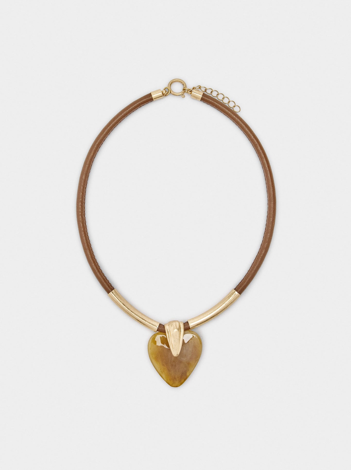 Cord Necklace With Heart Pendant