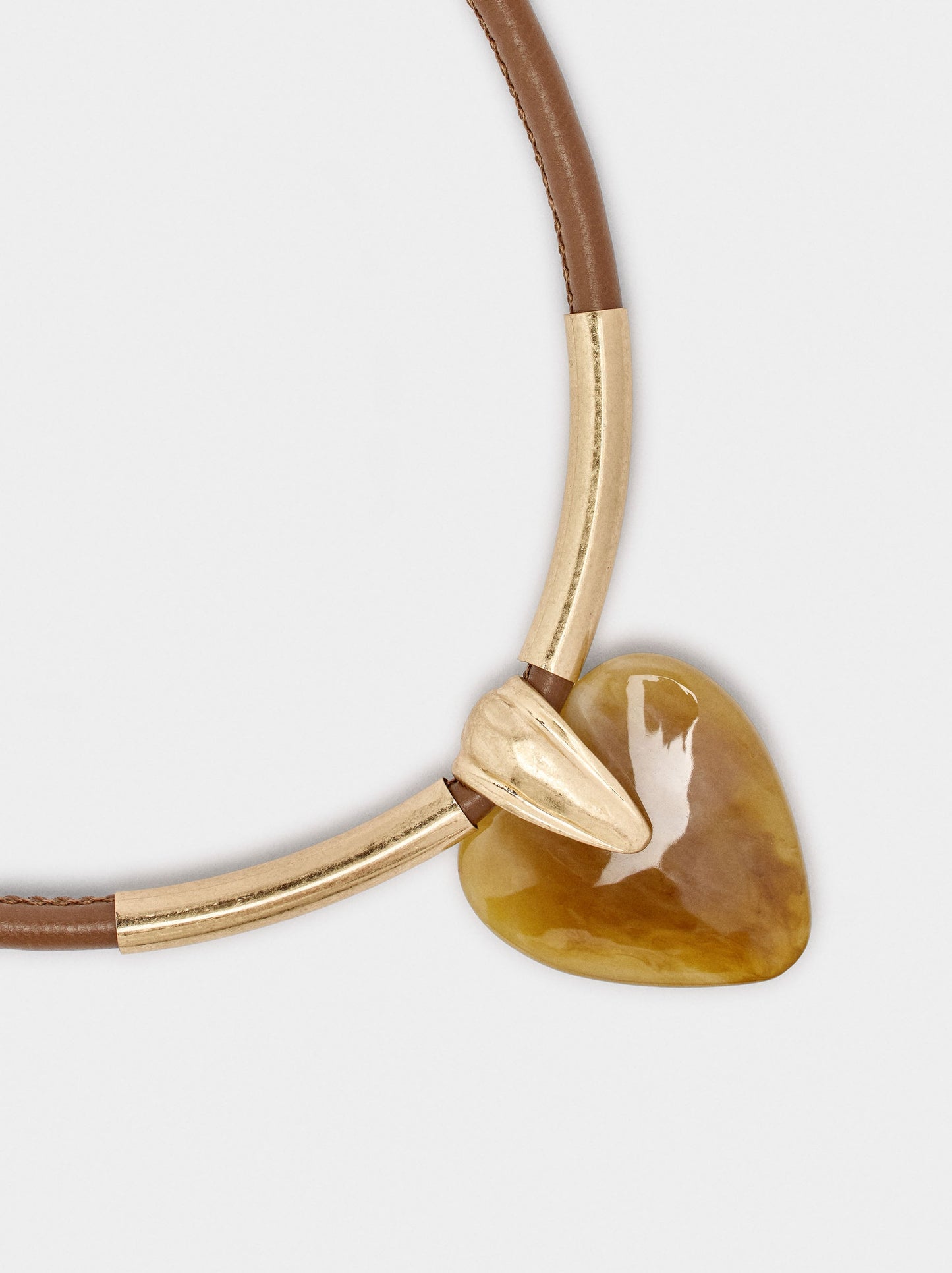 Cord Necklace With Heart Pendant