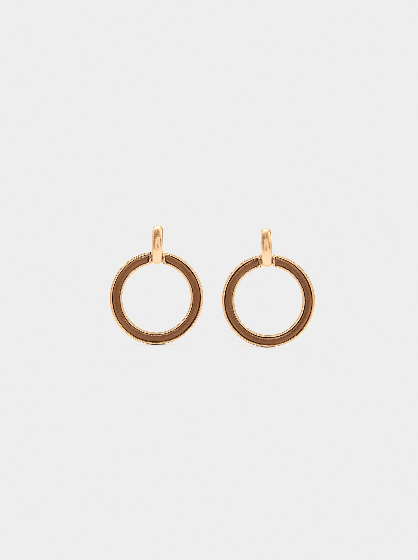 Hoop Earrings With Leather
