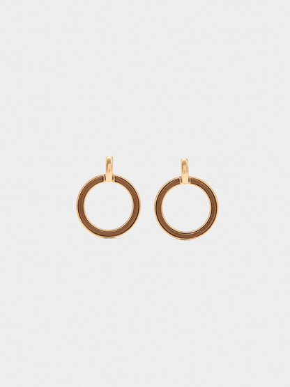 Hoop Earrings With Leather