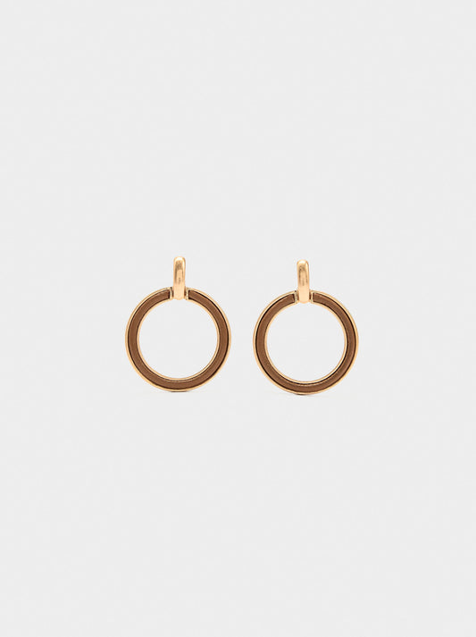 Hoop Earrings With Leather