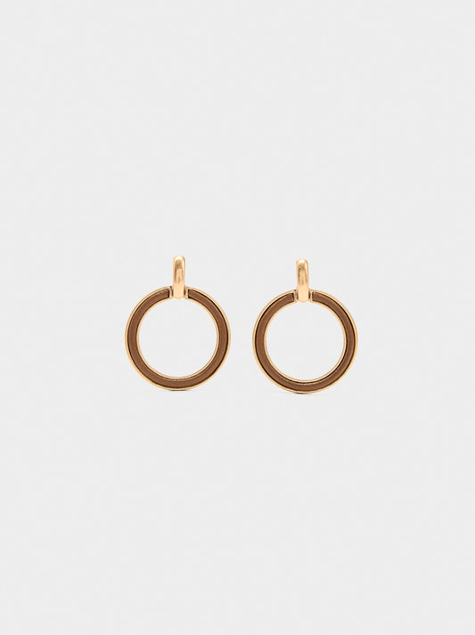Hoop Earrings With Leather