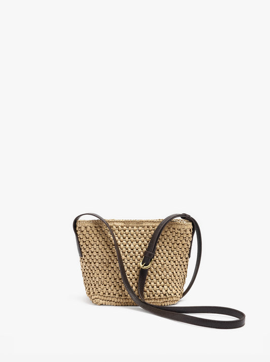 Crossbody Bag With Paper Straw Effect