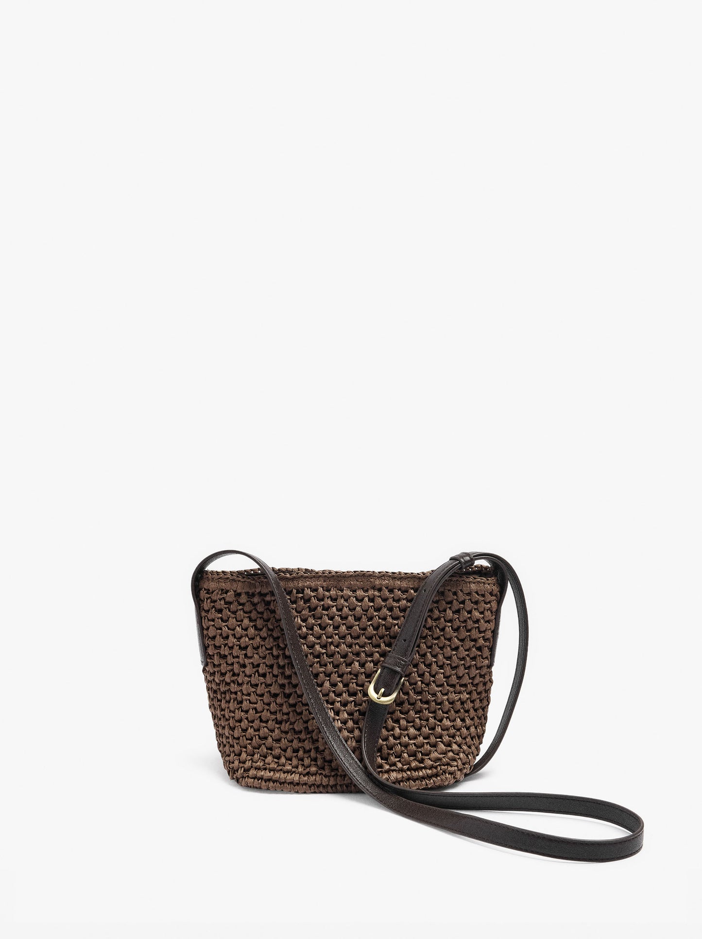 Crossbody Bag With Paper Straw Effect