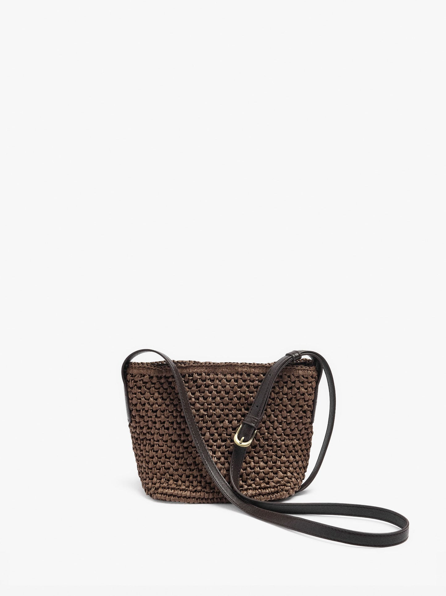 Crossbody Bag With Paper Straw Effect