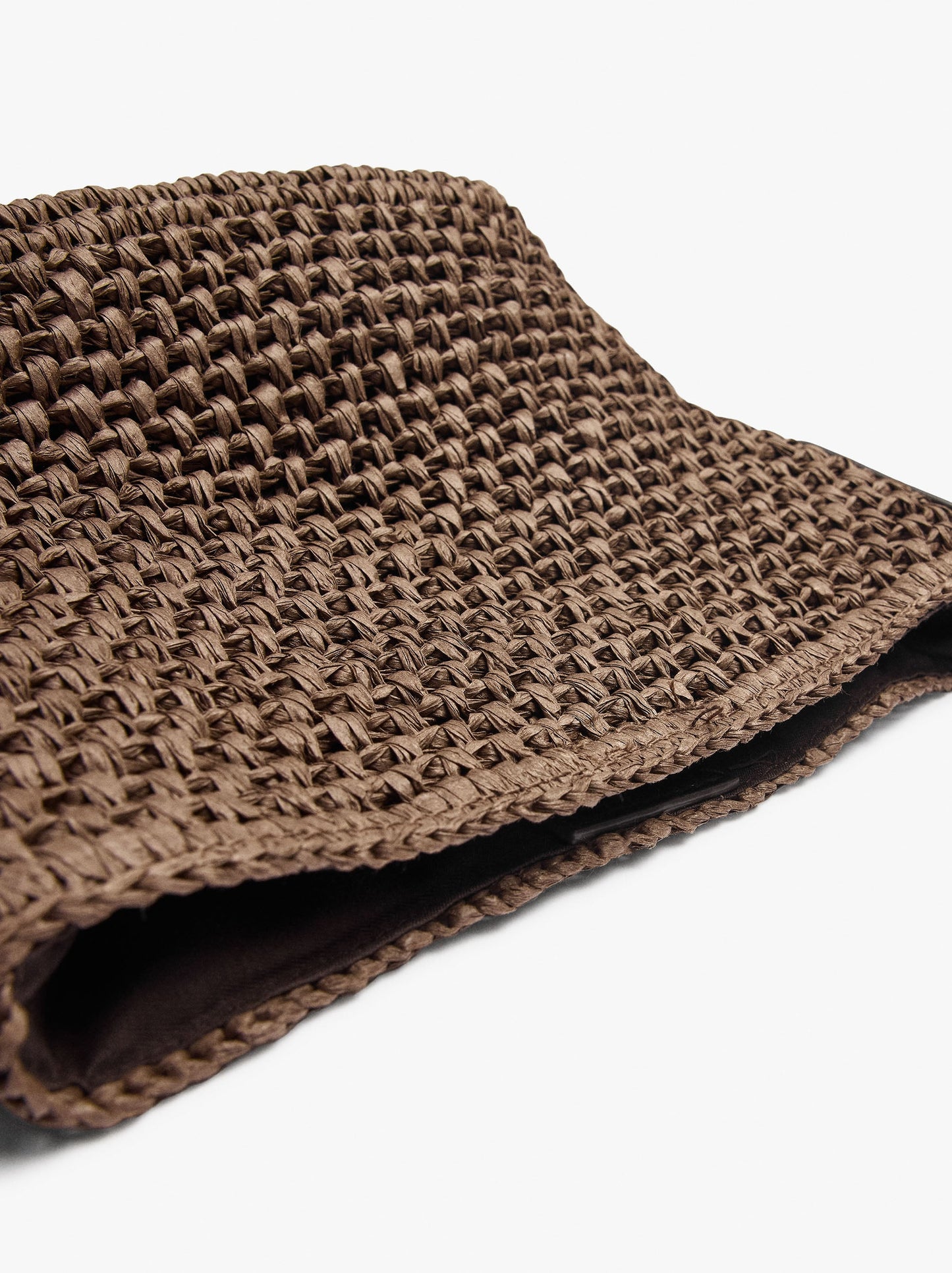 Crossbody Bag With Paper Straw Effect