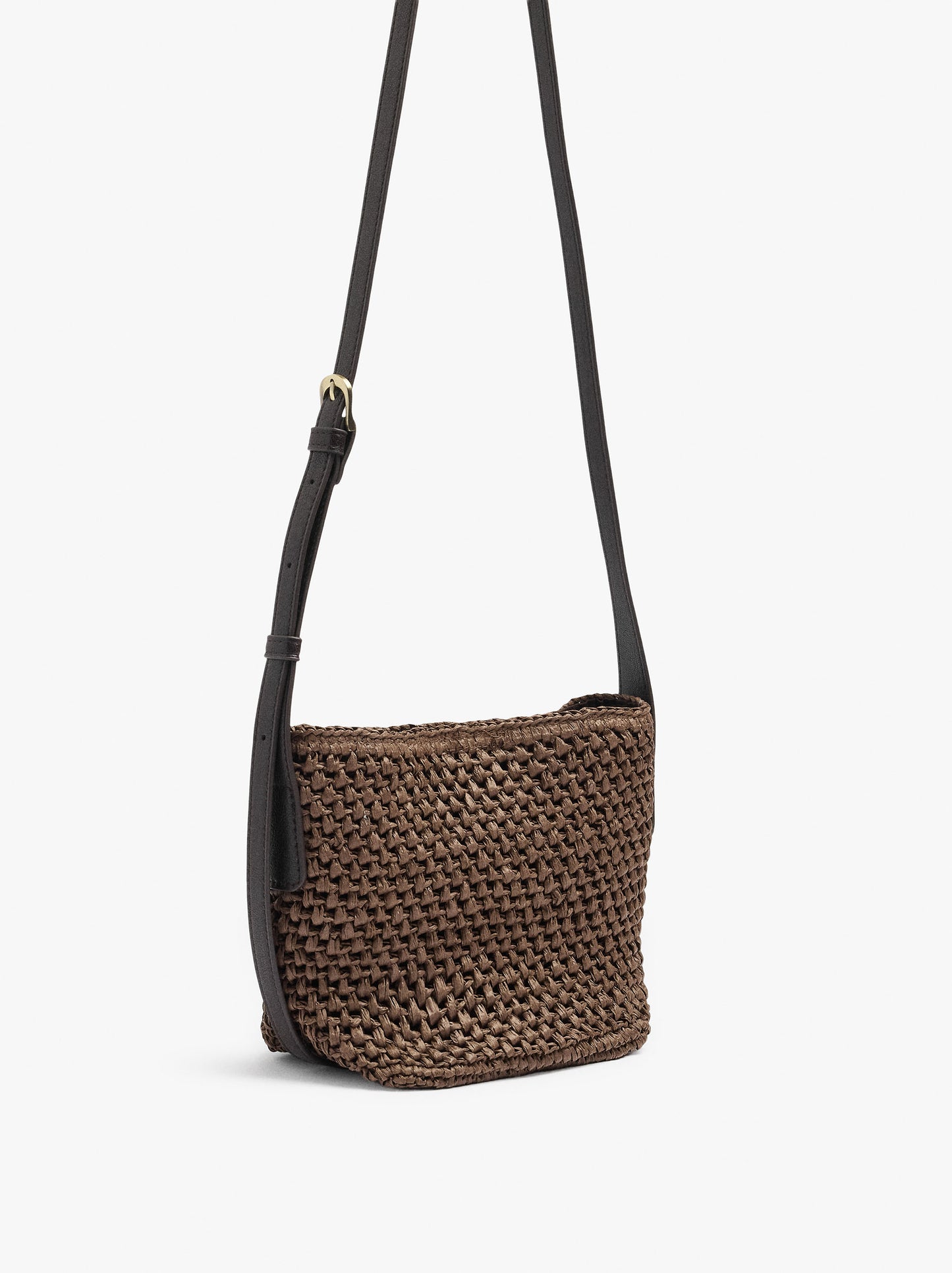 Crossbody Bag With Paper Straw Effect