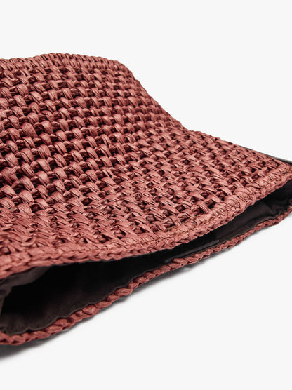 Crossbody Bag With Paper Straw Effect
