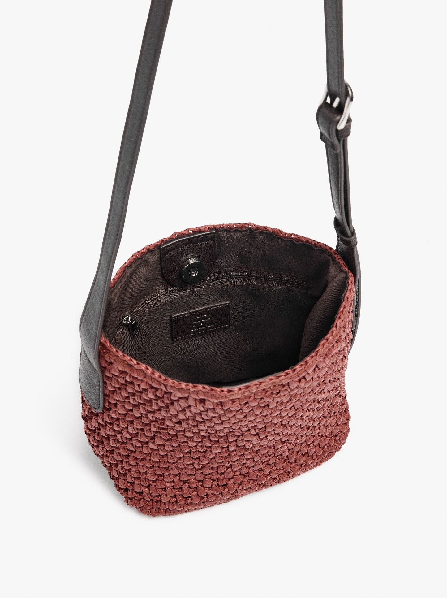 Crossbody Bag With Paper Straw Effect