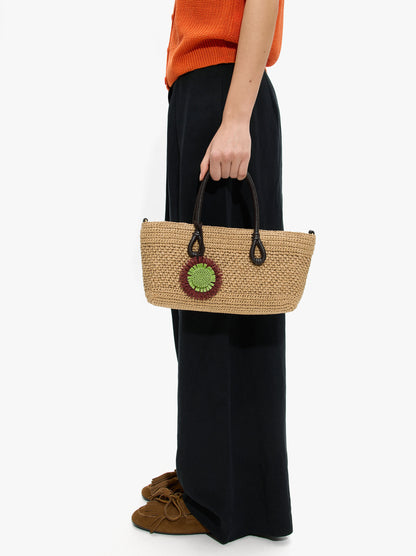 Tote Bag Paper Straw With Pendant