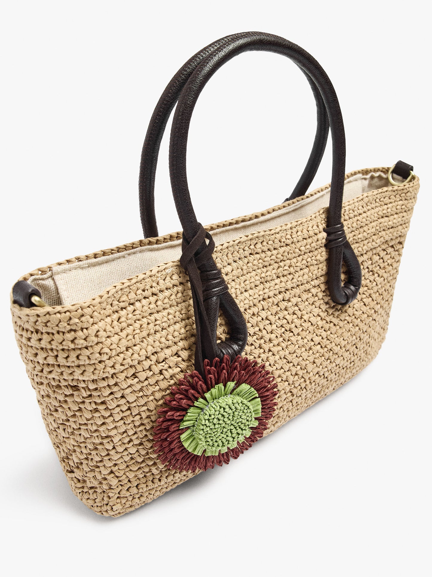 Tote Bag Paper Straw With Pendant