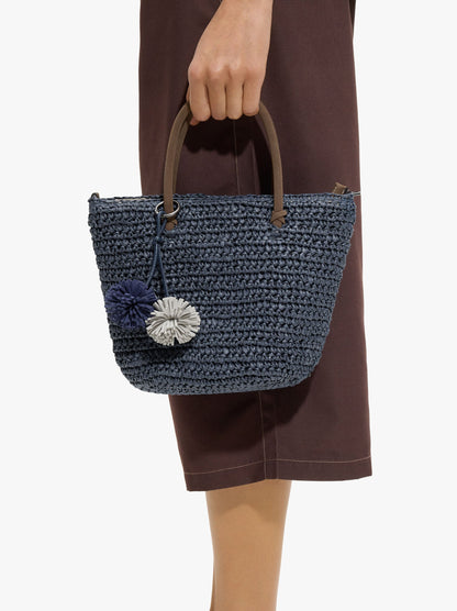 Tote Bag Paper Straw With Pendant