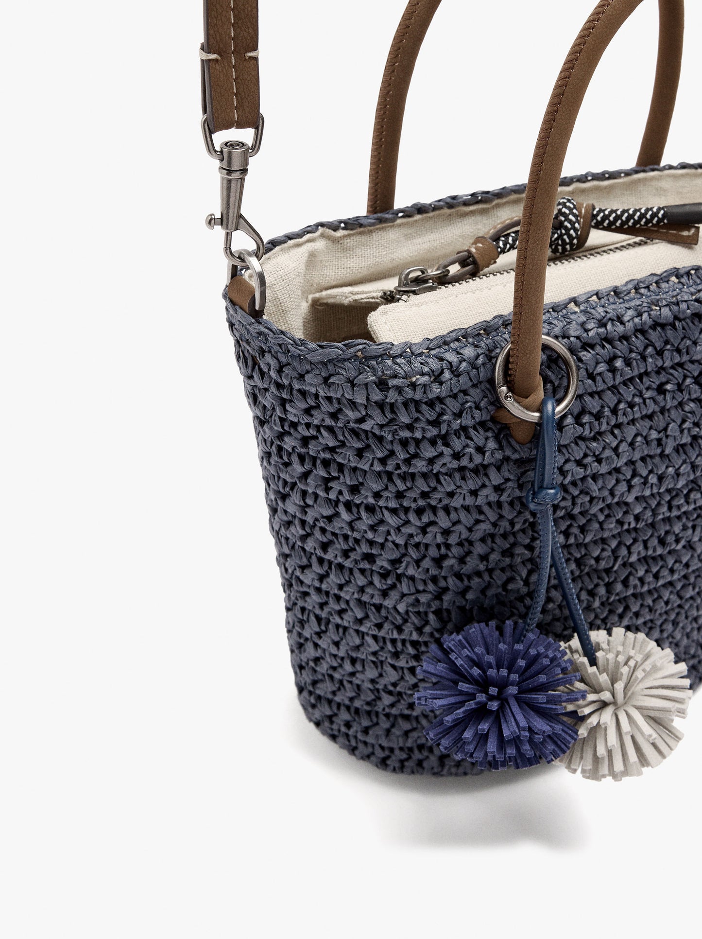 Tote Bag Paper Straw With Pendant