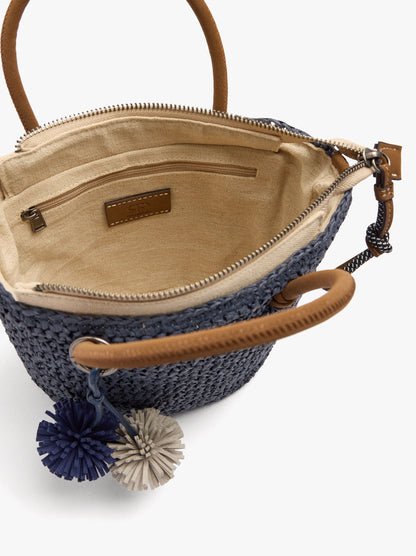 Tote Bag Paper Straw With Pendant