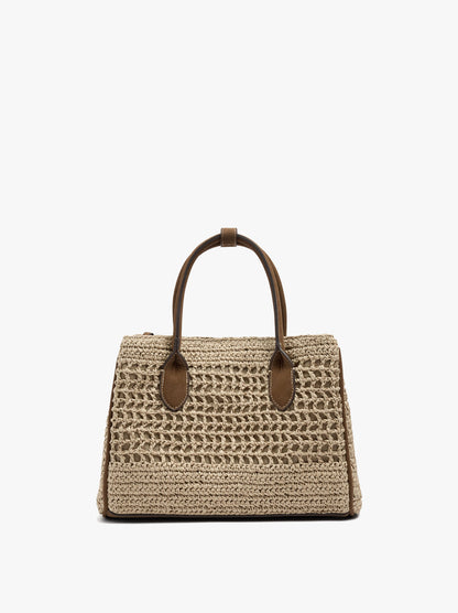 Tote Bag Paper Straw With Crossbody