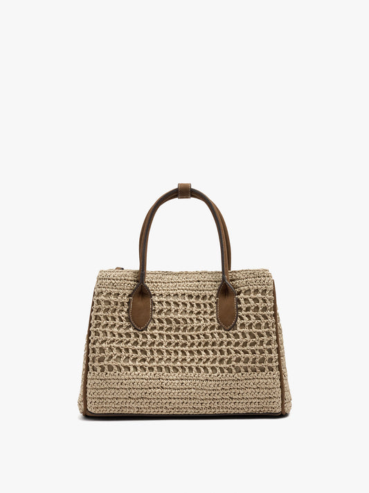 Tote Bag Paper Straw With Crossbody